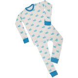 Blue Whale Print Organic Pajamas - Naayabymoonlight