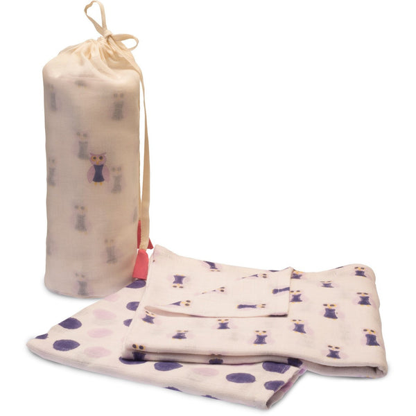 Purple Owl Swaddle Set - Naayabymoonlight