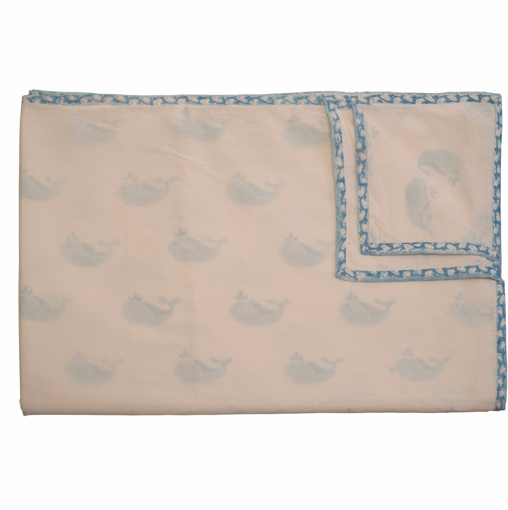 Blue Whale Organic Blanket - Naayabymoonlight