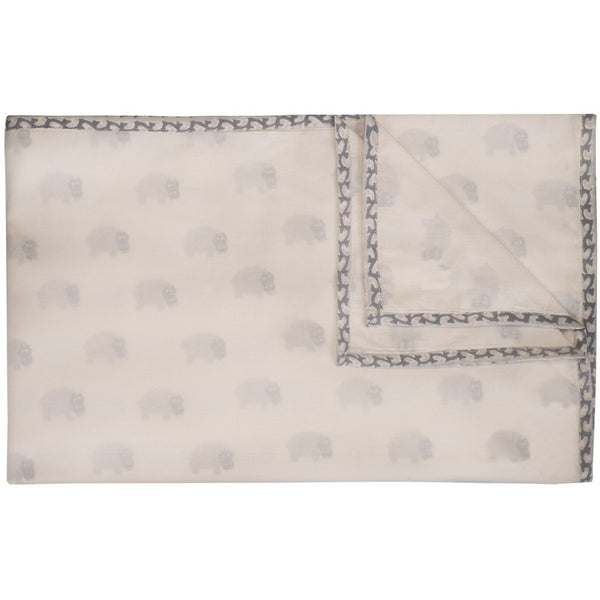 Gray Hippo Organic Blanket - Naayabymoonlight