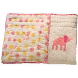 Organic Pink Elephant Quilt - Naayabymoonlight