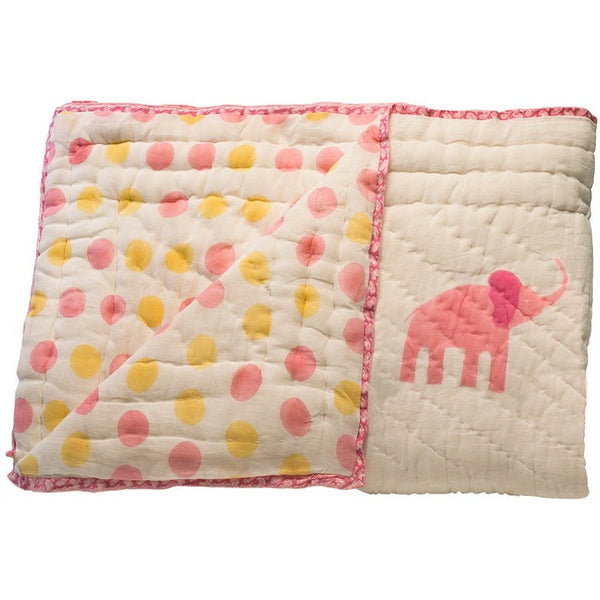 Pink Elephant Quilt Fabric – Baby Girl Fabric