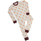 Yellow Giraffe Print Organic Pajamas - Naayabymoonlight