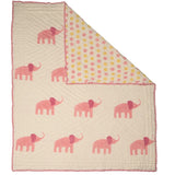 Organic Pink Elephant Quilt - Naayabymoonlight