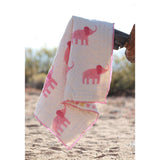 Organic Pink Elephant Quilt - Naayabymoonlight