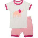 Pink Elephant Organic Pajamas - SHORT - Naayabymoonlight