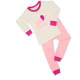 Pink Elephant Organic Pajamas - LONG - Naayabymoonlight