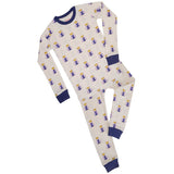 Purple Owl Print Organic Pajamas - Naayabymoonlight